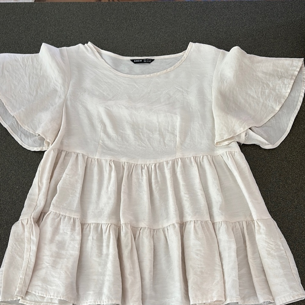 SHEIN Cream Textured Top